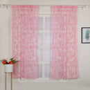 Butterfly Window Curtain Fringe String Tassel Drapes Panel Pink 200 x 100cm