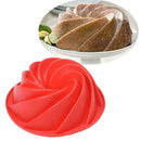 Big Large Swirl Silicone Butter Cake Pan Mold Bread Tools Mould Baking I3K6