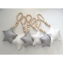 Wooden Beaded White Star Hanging Ornament for Home Wedding DIY Decor