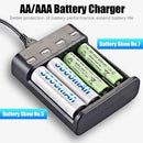 4 Slots Fast Charging Intelligent AA/AAA Rechargeable USB Battery Charger A