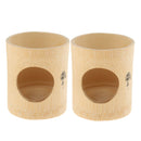 2x Baomboo House Cabin Nest Hide Cave For Hamster Rat Guinea Pig