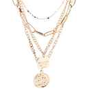 Fashion Women Multilayer Portrait Coin Pendant Choker Necklace Jewelry Gifts BX