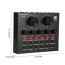V8 Sound Card Audio Set Interface External Usb Live Microphone Sound Card B