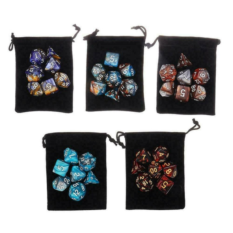 7PCS/Set Multi-sided Acrylic Dice Games Dices K2O7