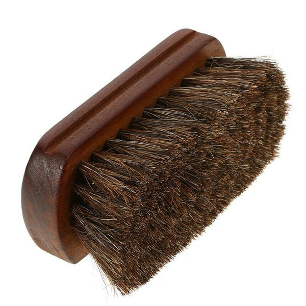 Wood Handle Natural Horse Hair Mustache Beard Brush Facial Beard Cleaning M O7I5