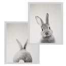 2Pcs Art Oil Painting Print Canvas Picture Rabbit Home Wall Decor 30x40cm