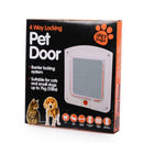 4 Way Locking Pet Cat Kitty Small Dog Doggy Puppy Flap Safe Door Tunnel Lot