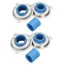 4pcs H4 LED Halogen Bulb Holder Socket Retainer Adapter Conversion Kit Durable