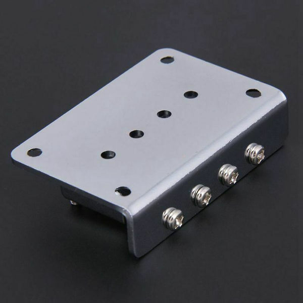 Cigar Box Guitar Parts: 4-string Chrome Hard-tail Adjustable Bridge