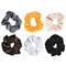 6pcs Velvet Scrunchies Women Elastic Hair Rings Ponytail Holder (Style 3) A#S