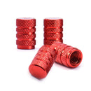 4pcs Wheel Tyre Tire Valve Stems Air Dust Cover Screw Caps Car Truck Bike RED
