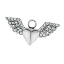 Heart Flying Wing Shape Cremation Keepsake Memorial Urn Necklace Ash Holder