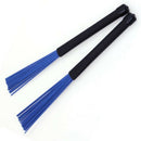 Generic 1 Pair Jazz Drum Brushes Retractable Drum Sticks 32cm black/blue B2H8