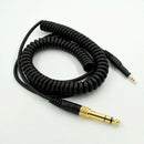Replacement Upgrade Audio Spring Cable Black For ATH-M40x & ATH-M50X Headphones