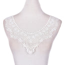 1pc Embroidered Floral Lace Neckline Neck Collar Trim Cloth Sewing Applique OZ