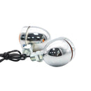 1 Pair Mini Retro Motorcycle Turn Signal Lights 1-Wire Motorbike Blinkers