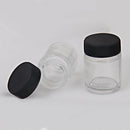 10pcs Clear Glass Bottles Air Brush Bottle Jars with Plastic Lid Using on