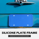 License Plate Frame Weather Rattle Thick Silicone Tag Holder for America Canada