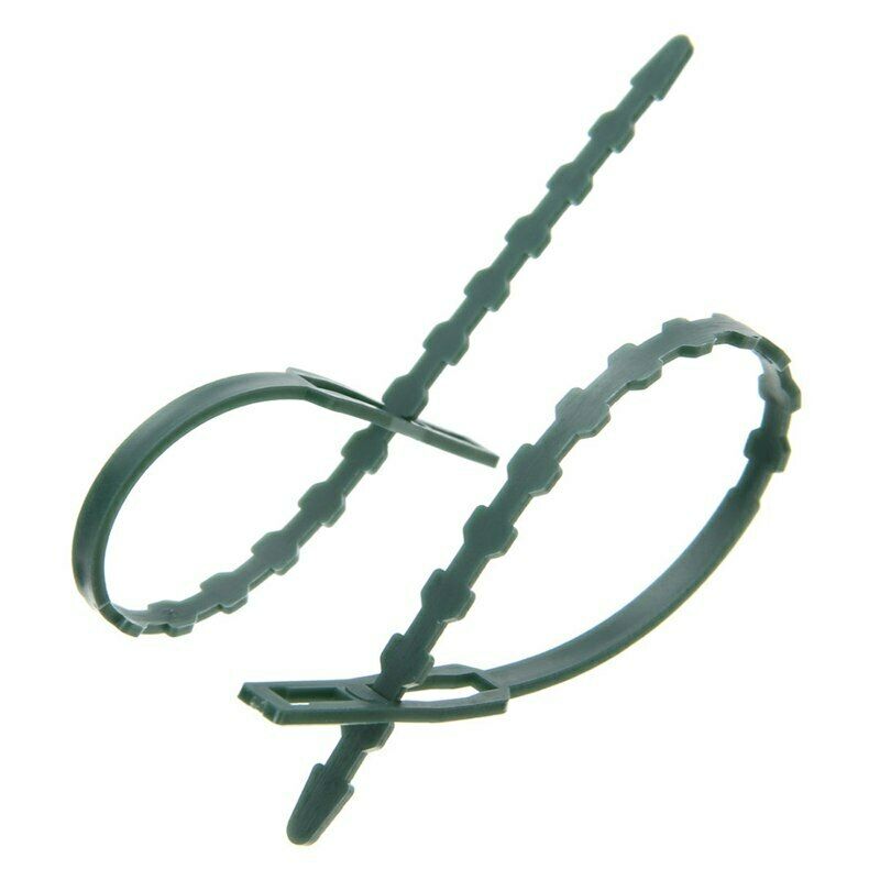 50pcs/lot Adjustable Plastic Plant Cable Ties Reusable Cable Ties for Garde