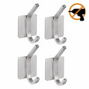 4 Pack of Self Adhesive Hooks,Hat Towel Robe Coat Stick-up Stainless Steel  Z1B8