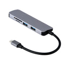 USB 3.0  TF Type C Aluminum Alloy USB C Hub Computer Accessories 5 In 1