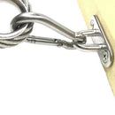 8Pcs Stainless Steel Pad Eye Plate U Hooks + 8Pcs Stainless Steel Snap Hook