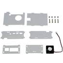 2X(Transparent Acrylic Case Enclosure Box with Cooling Fan for Raspberry Pi