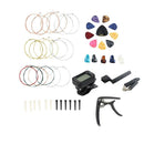 Guitar Picks+Capo+String Winder+Pins+Tuner+Strings Kit Guitar Repair Tool Parts