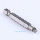 3 Pcs 50mm 1/4 Inch Magnetic Square Head Tip Screwdriver Drill Bits Alloy Steel