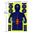 10pcs 18'' Adhesive Fluorescent Paper Shooting Target Super Splatter Gun