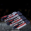 12 Pcs Automobile Motorcycle Car Repair Tool Case Ratchet Wrench K%!