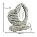 Dog Memorial Stone with Sympathy Poem and Wind Chimes for Garden Yards