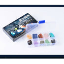 10pcs/box Rock and Mineral Collection Kit -Amethyst, Green Fluorite, Red Jasper,