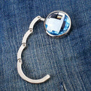 Bag Hook Bag Holder Foldable Round Handbag Hook - Light Blue C3M7