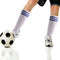 Anti-slip Sports Socks Stripe Men Basketball Calf Length Socks (White M) A