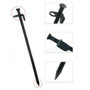 10 Pcs Heavy Duty Black Steel Metal Tent Nail Camping Stakes Pegs Ground Na U4E6