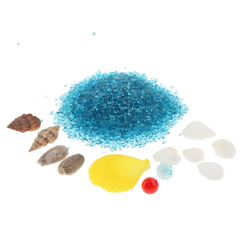 Romantic Gravel Blue Sand Fish Tank Aquarium Ornaments Vivid Decoration