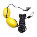Durable Kayak Tow Rope Throw Line with Dual EVA Floats Clip Kayak Accessory