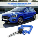 Aluminum Screw-on Front Bumper Triangle Tow Hook for European Car (Blue) A