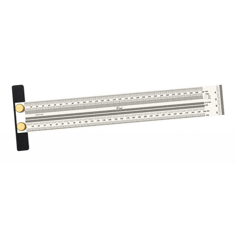 Stainless Woodworking Scribe Marking Gauge Ruler Carpenter DIY Tools 300mm/ 12''