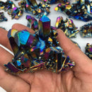 Rainbow Titanium Cluster Mineral Specimen Healing Natural Quartz Stone Y0R7