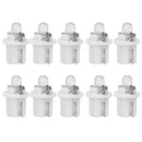 10pcs T5 B8.5D 5050 SMD LED Car Instrument Dashboard Light Bulbs (White) A