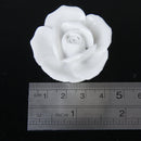 White Rose Flower Knob Europe Ceramic Door Cabinet Cupboard Handles Pull Drawer