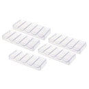 5x Acrylic Poker Chips Tray Storage Case 100 Chip For Party Home Casino Game