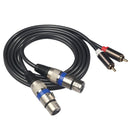 Hifi Audio Cable 2 Rca Male to Xlr 3 Pin Female Mixing Console Amplifier Du M3F3