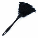 1pc Fashion Turkey Feather Duster with Black Plastic Handle Cleaning Tool(b