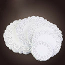 100 Pieces white Lace Round Doilies Cake Packaging Pads Wedding Tableware D R3M7