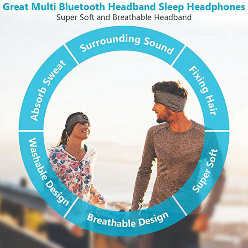 Wireless Bluetooth Headphone Headband Sports Yoga Fitness Stereo Earphone