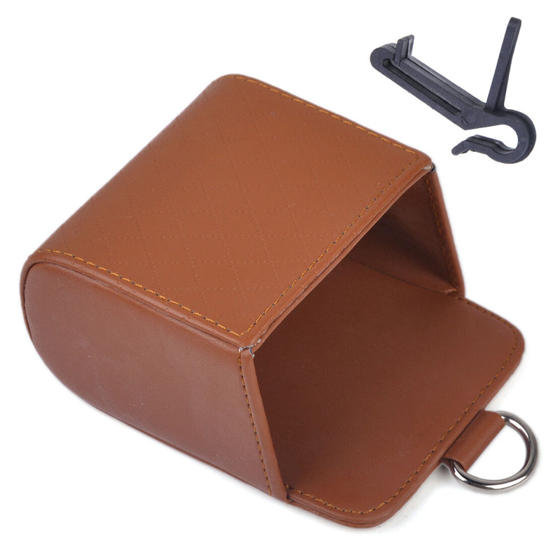 Car PU Leather Air Vent Outlet Hang Pouch Organizer Storage Box Container Holder