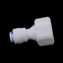 2Pcs 1/4" Push Fit - 1/2" Female Thread PE Pipe Fitting Hose Quick Connector TO